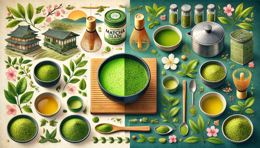 Verschiedene Qualitäten von Matcha